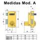 Cerradura Lince Serie 5056 de sobreponer
