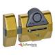 Cerrojo LINCE de alta seguridad con sensor de ALARMA LINCE 7930RSA LATONADO